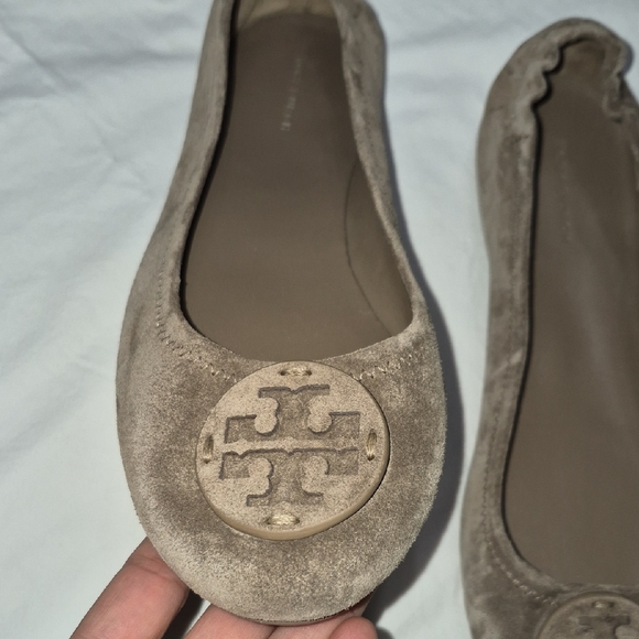 Tory Burch Taupe Suede Flats - Picture 2 of 10